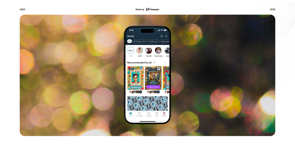 Pigeon Post greeting card mobile app UX UI design case study