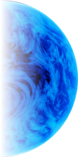 Blue Neptune-like planet illustrating mobile application service